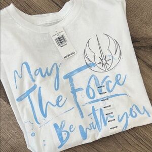 Star Wars Kids White and Blue Jedi Symbol Tee